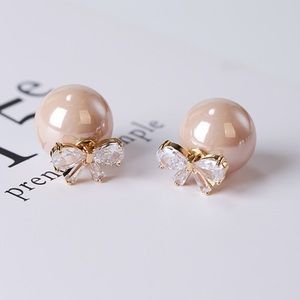 Just In! ๐ JACKY Bow & Pearl Push Back Earrings